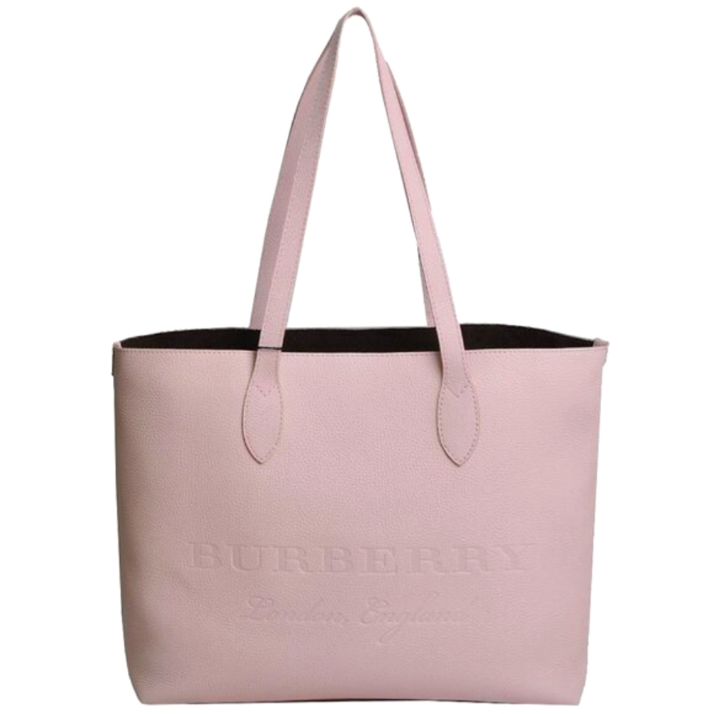 NWT Burberry Grainy Calfskin Remington Tote in Ash Rose